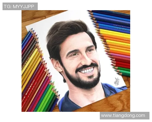 用彩铅描绘足球明星的精彩瞬间与独特魅力的艺术作品展示